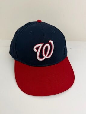 Washington Nationals Navy & Red Script W Baseball Cap